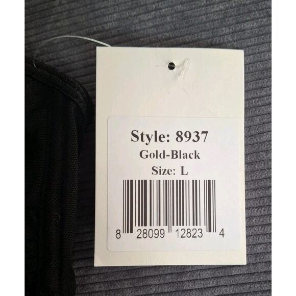 Icollection Pazia Bra Set Satin Lace Lingerie Black, Gold Elegant & Comfy $63 - Picture 10 of 10